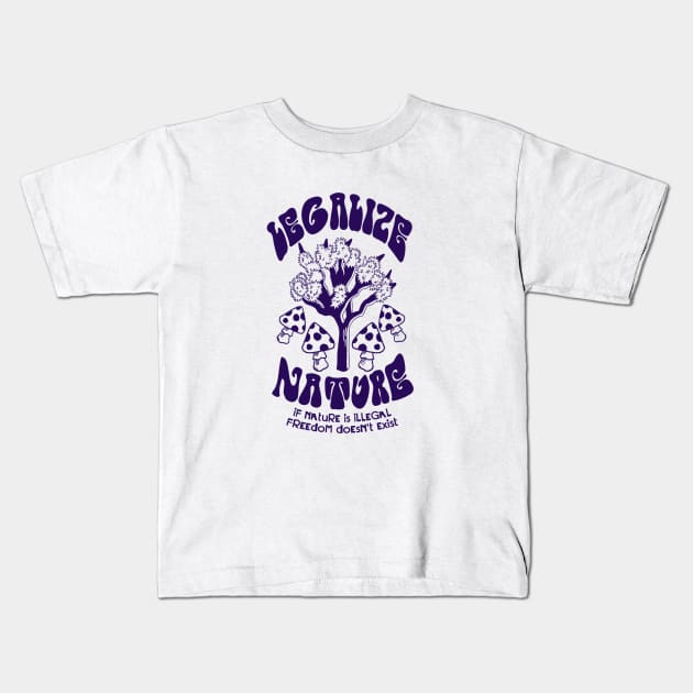 Legalize Nature Psychedelic Kids T-Shirt by jayaadiprastya